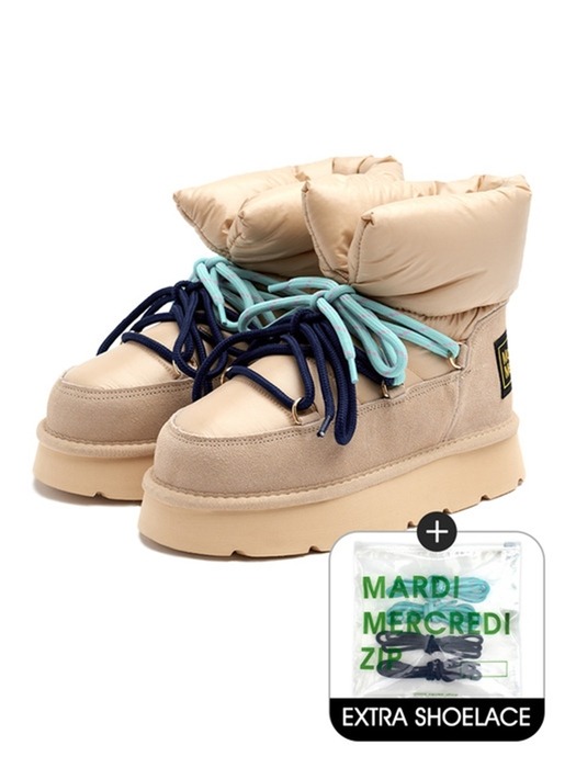 REMPLIR BOOTS SHOELACE SET_IVORY