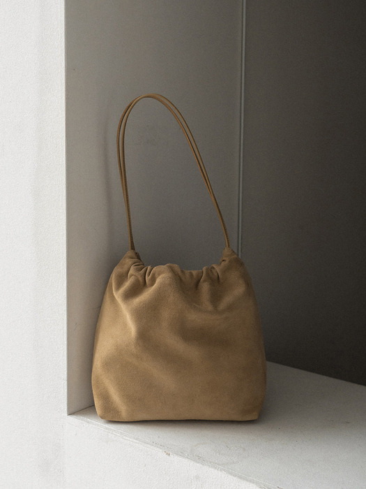JOY SUEDE COW LEATHER BAG_BEIGE