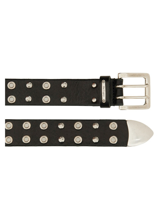 [아워레가시] SS25  벨트 A2258DFL_FLECKINGBLACKLEATHER