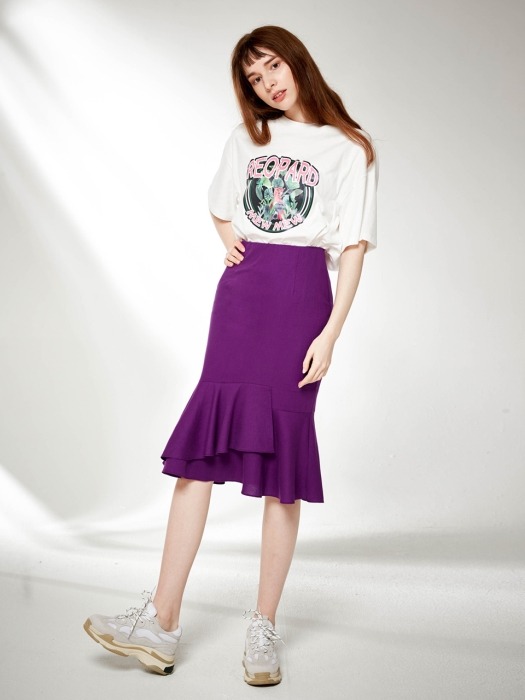 Colorful Frill Midi Skirt [VL]