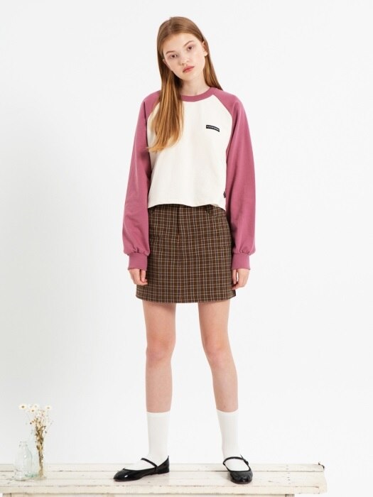 ROSE GRAPHIC RAGLAN SWEAT SHIRT [PINK]