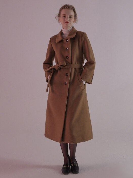 MGMG BUTTON LONG COAT_CAMEL