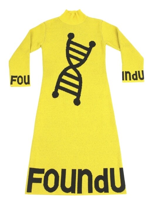 램스울 유전자 니트 드레스