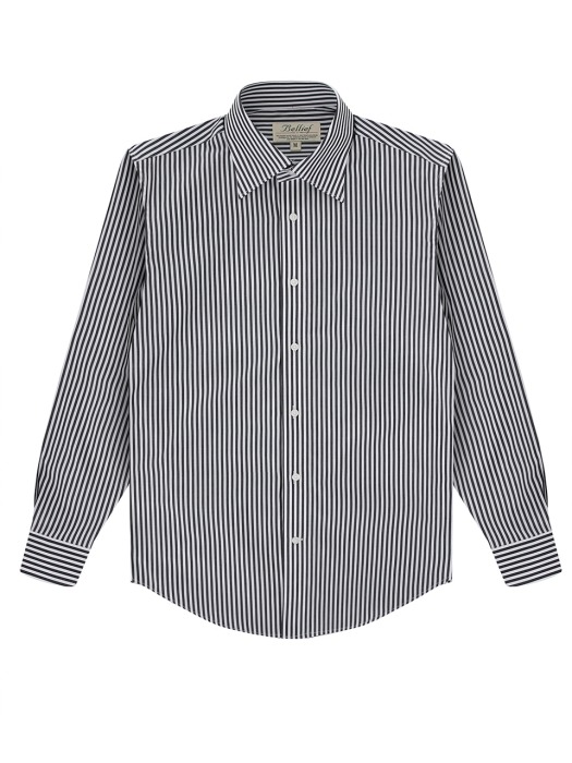 Bengal Stripe Long point collar shirt (Navy)