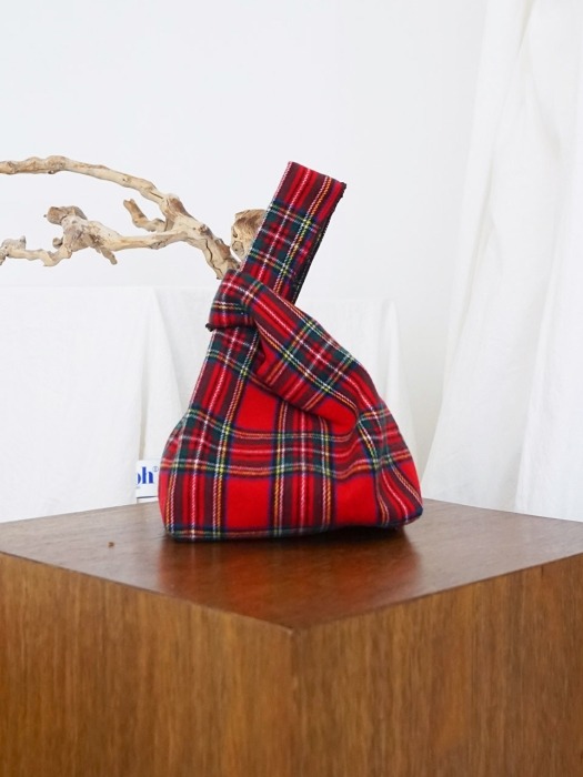 TARTAN CHECK KNOT BAG_RD