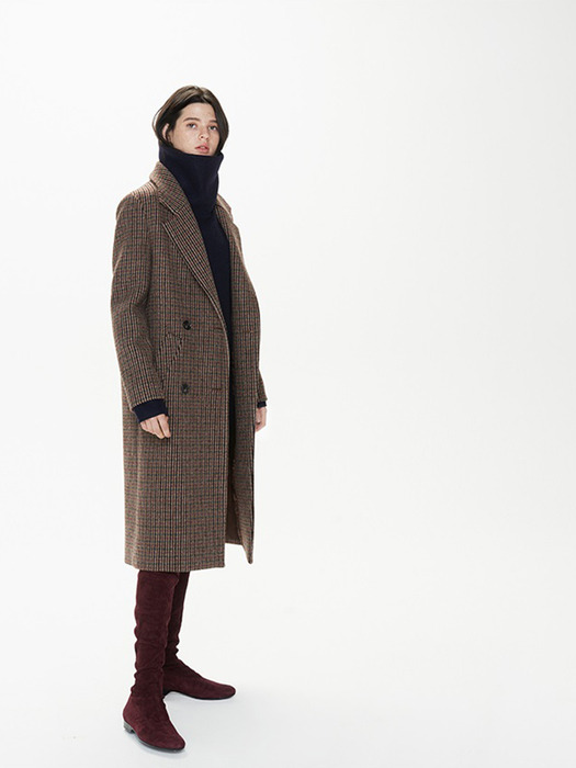 [단독] CHECK DOULE LONG COAT