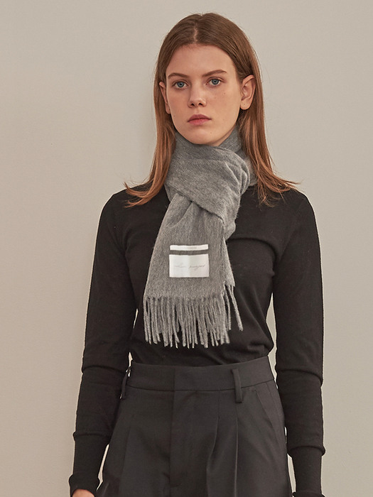 CASHMERE 100 MUFFLER [GREY]