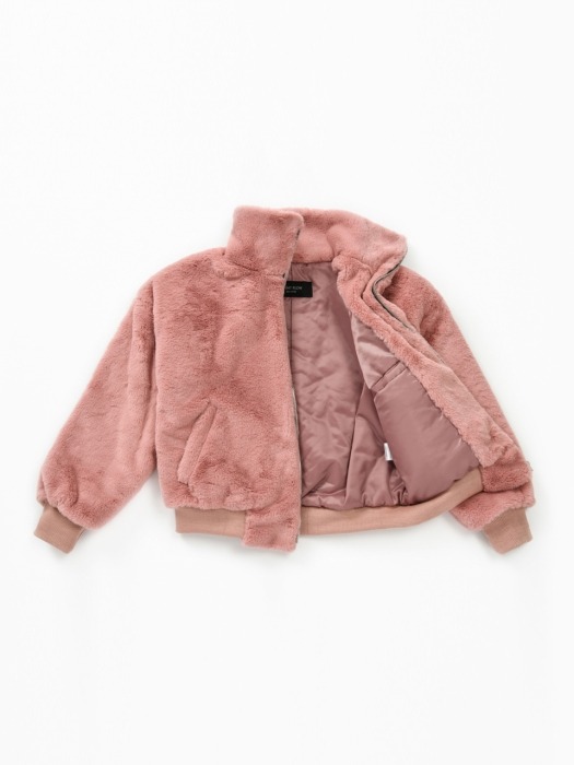 Clasic Fur Zip-Up Jacket (HOT PINK)