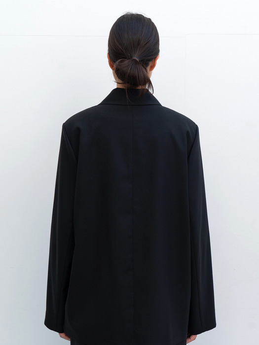 belted jacket (black)