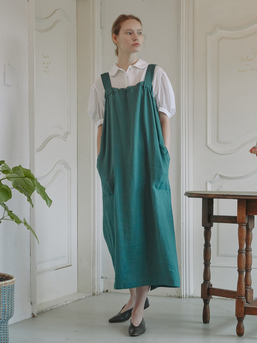 Relaxed Linen Dress_Green