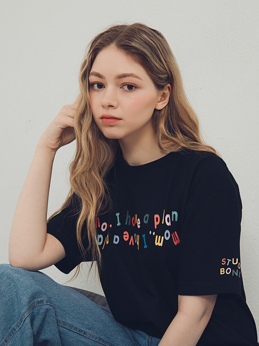 Slogan T-Shirt(black)