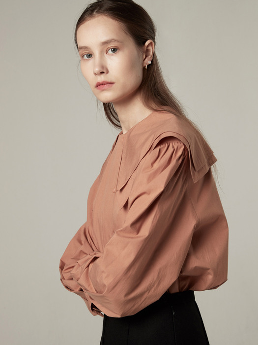 Double collar blouse - Salmon