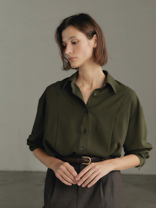 Soft texture blouse - Khaki