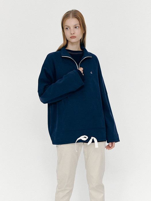Half Zip Sweatshirts for Women (Navy)