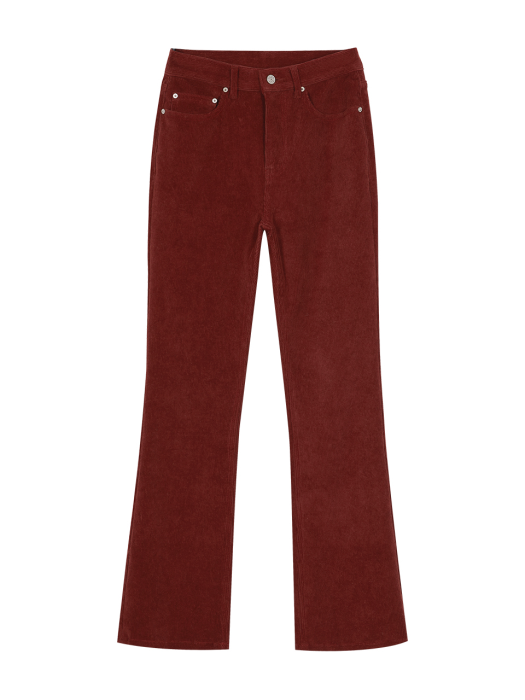 Corduroy Bootcut Pants in Wine_VW0WL1840