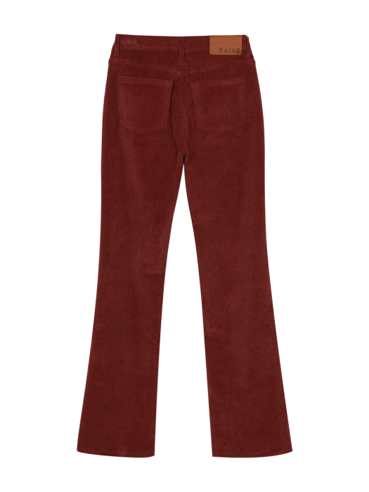 Corduroy Bootcut Pants in Wine_VW0WL1840