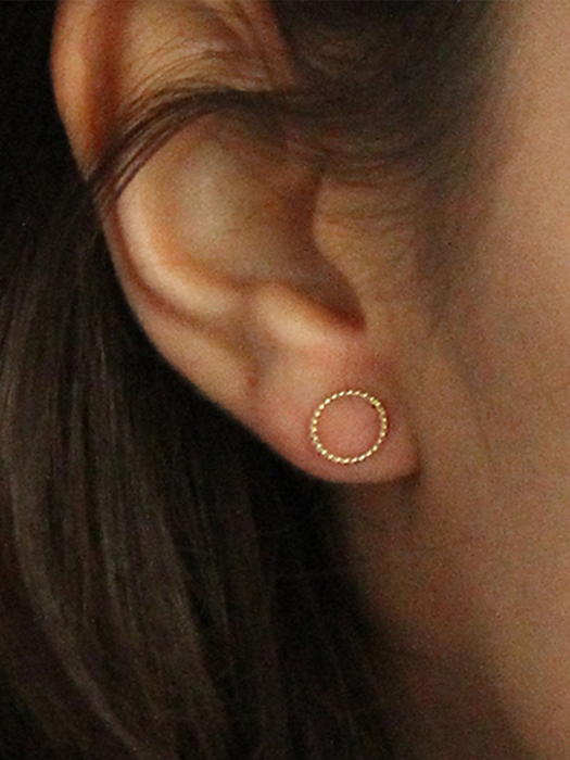 [Silver925] LU65 Twisted round earrings