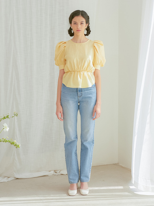 PUFF SLEEVES TIM BLOUSE_YELLOW