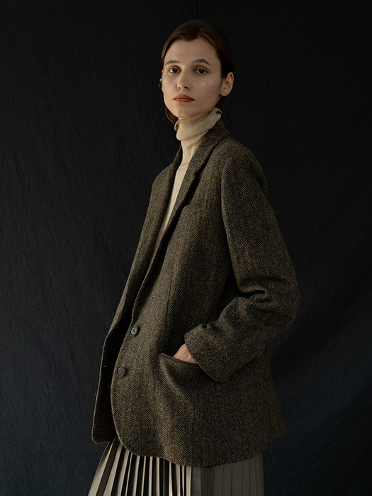 Harris Tweed Herringbone Jacket 