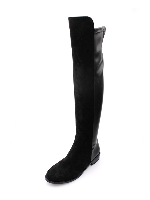 [리퍼브][225~250]Ines Span Knee-High Boots/B2020/BK