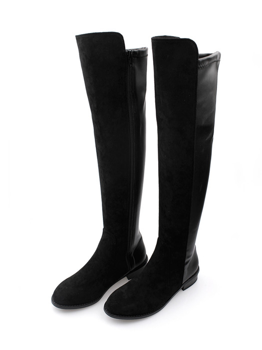 [리퍼브][225~250]Ines Span Knee-High Boots/B2020/BK
