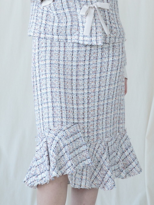 Tweed Ruffle Skirt 