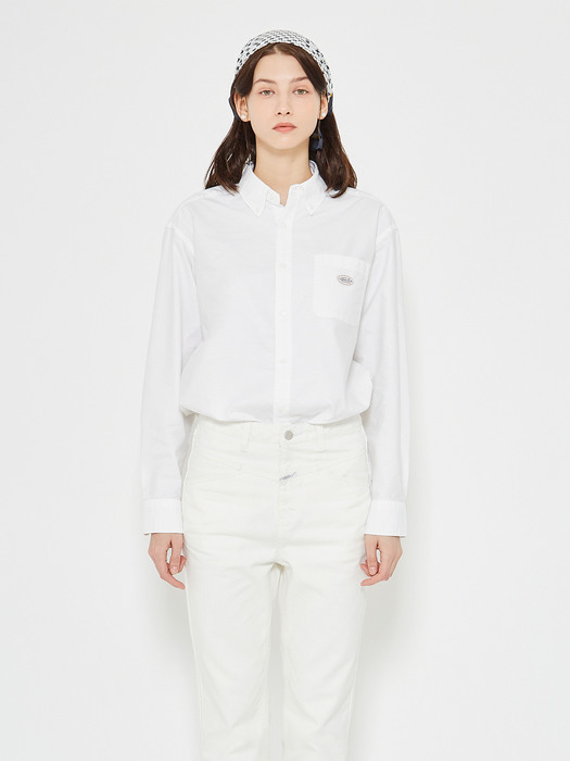 MARITHE RELAXED SHIRT white