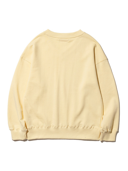 Rose V Neck Sweatshirt [LEMON SHERBET]