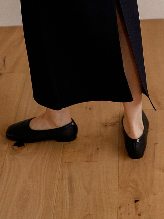 Baguette flat shoes / black 