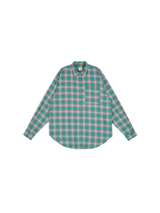 FWBA Check pattern shirts [Green]