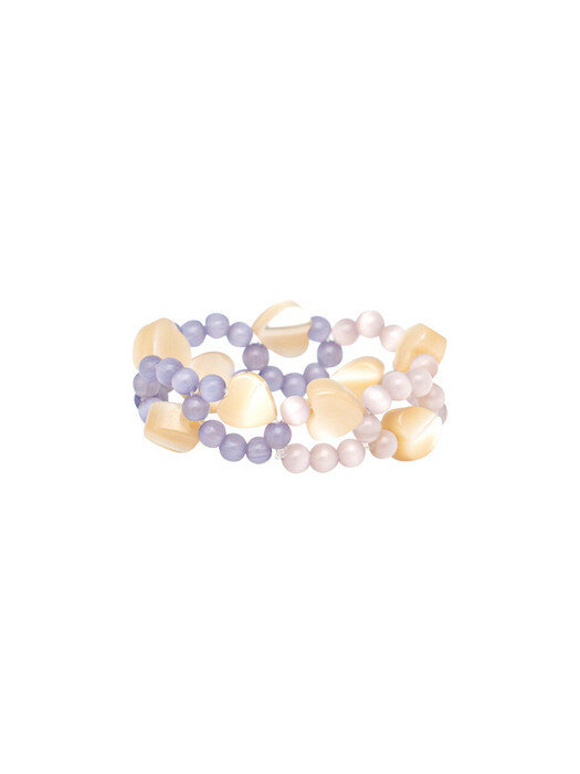 Half Beads Ring (Lavender & Purple)