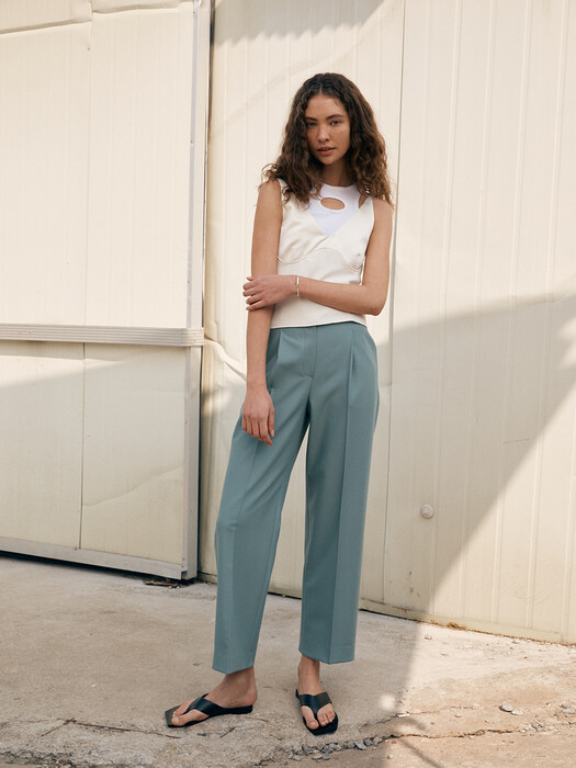 Double Button Trouser_Mint Blue