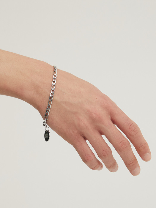 THREE TO ONE CHAIN BRACELET SILVER