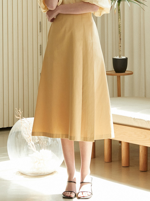 amr1247 pleats skirt (yellow)