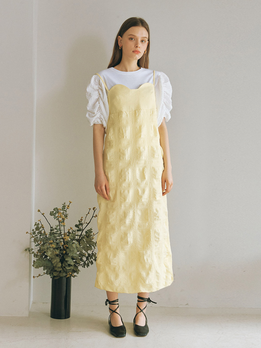 TINA WRINKLE SLEEVELESS DRESS_L/YELLOW (EEOO2OPR04W)