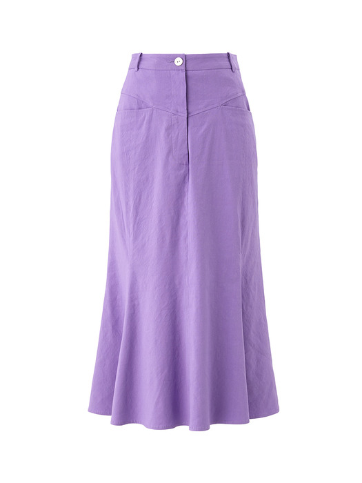 Linen mermaid skirt - Light purple