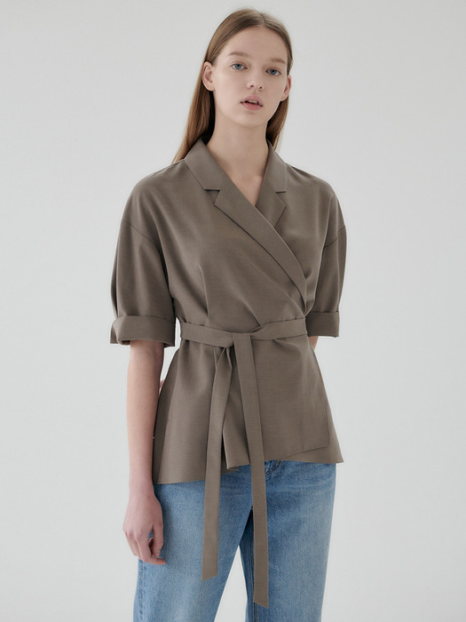21N summer wrap blouse [K/BR]