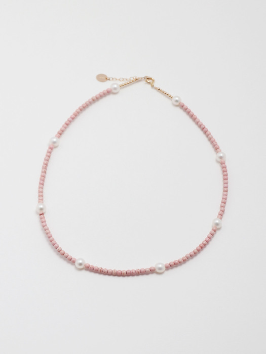 14K gold-filled baby pink necklace