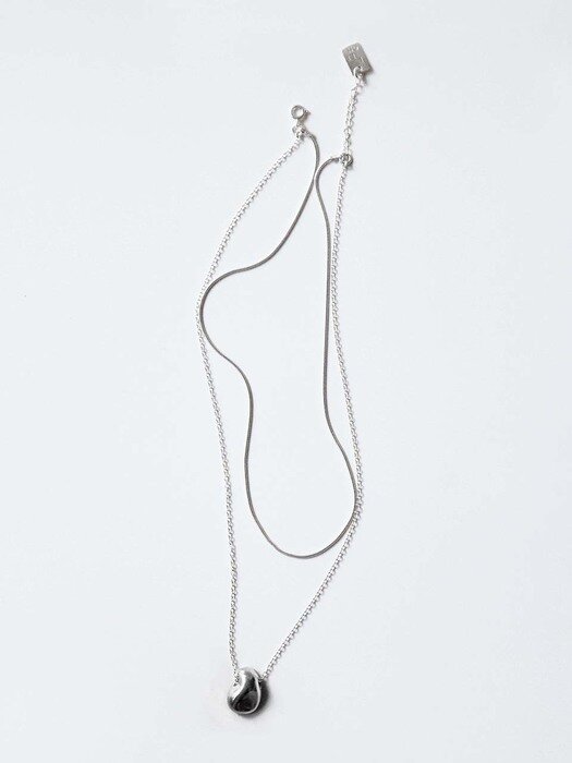 SILVER PEARL LAYERED NECKLACE 004