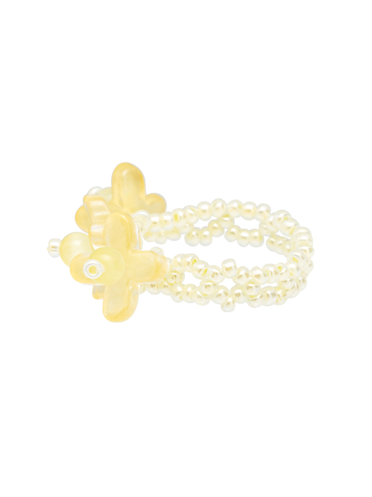 Candy Flower Beads Ring (Yellow)