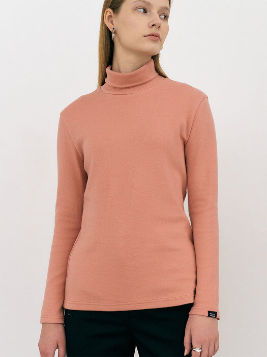 6A Soft cotton turtleneck top (Pink) 
