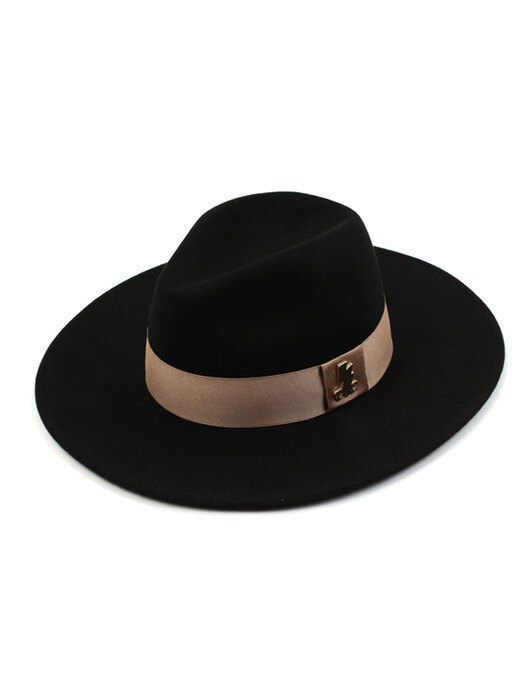 Thunder Beige Line Wool Fedora 울페도라