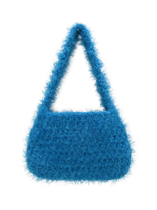 fluffy shoulder bag (blue)