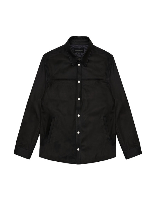 VEGETABLE LEATHER SHIRTS JACKET (BLACK)