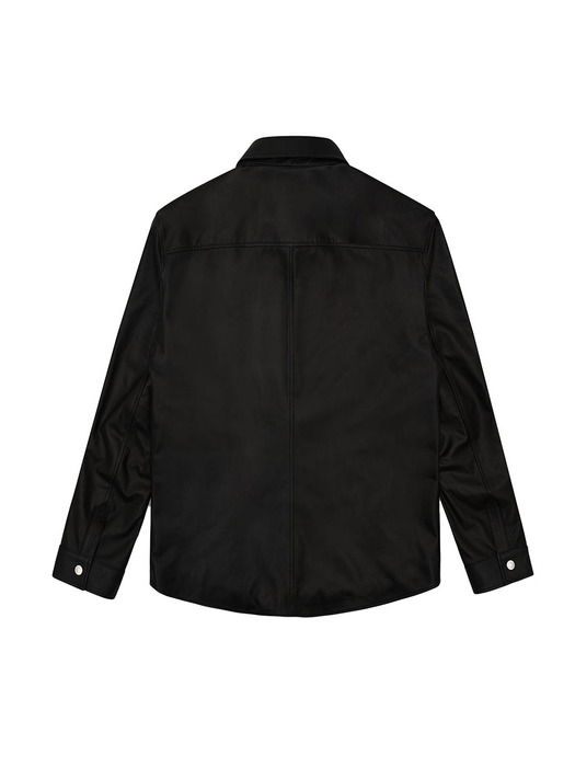 VEGETABLE LEATHER SHIRTS JACKET (BLACK)