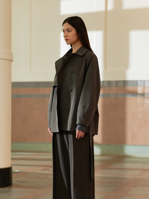 TWS  MINIMAL HALF TRENCH COAT_2 COLOR