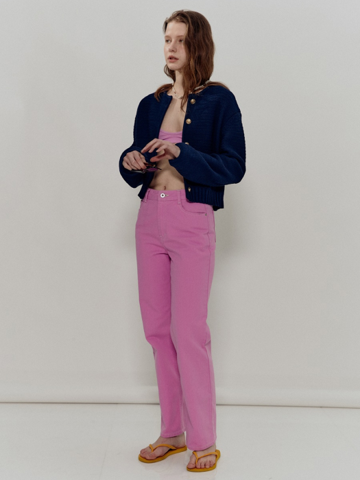 Straight fit cotton pants - PINK (HSPA2BH72P2)