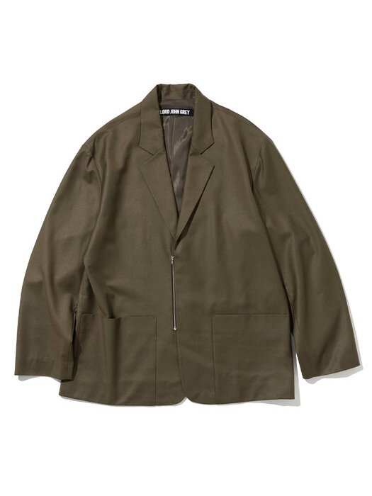 casual zip jacket khaki brown