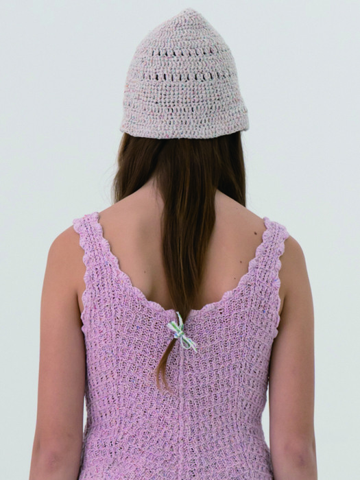 Via Crochet knit bucket hat
