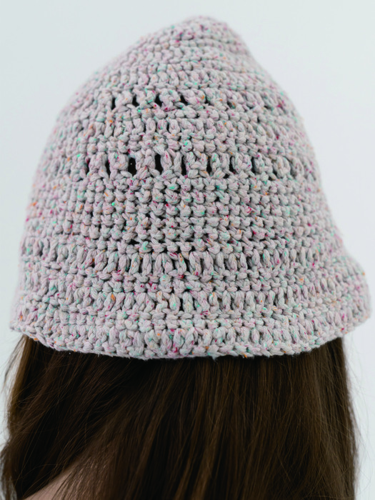 Via Crochet knit bucket hat